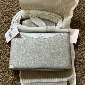 Kate Spade Glittery Silver Shoulder Bag